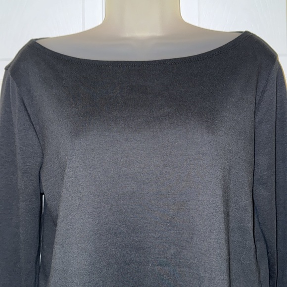 J. Crew Feather-Trim Long-Sleeve Shirt Black Size S - Picture 4 of 15